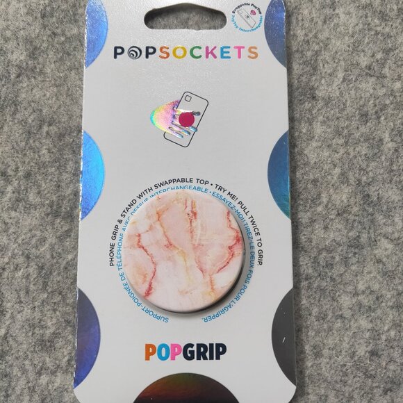 Rose Marble Popsockets Single Grip & Stand Universal Phones and Table Holder - Picture 1 of 4